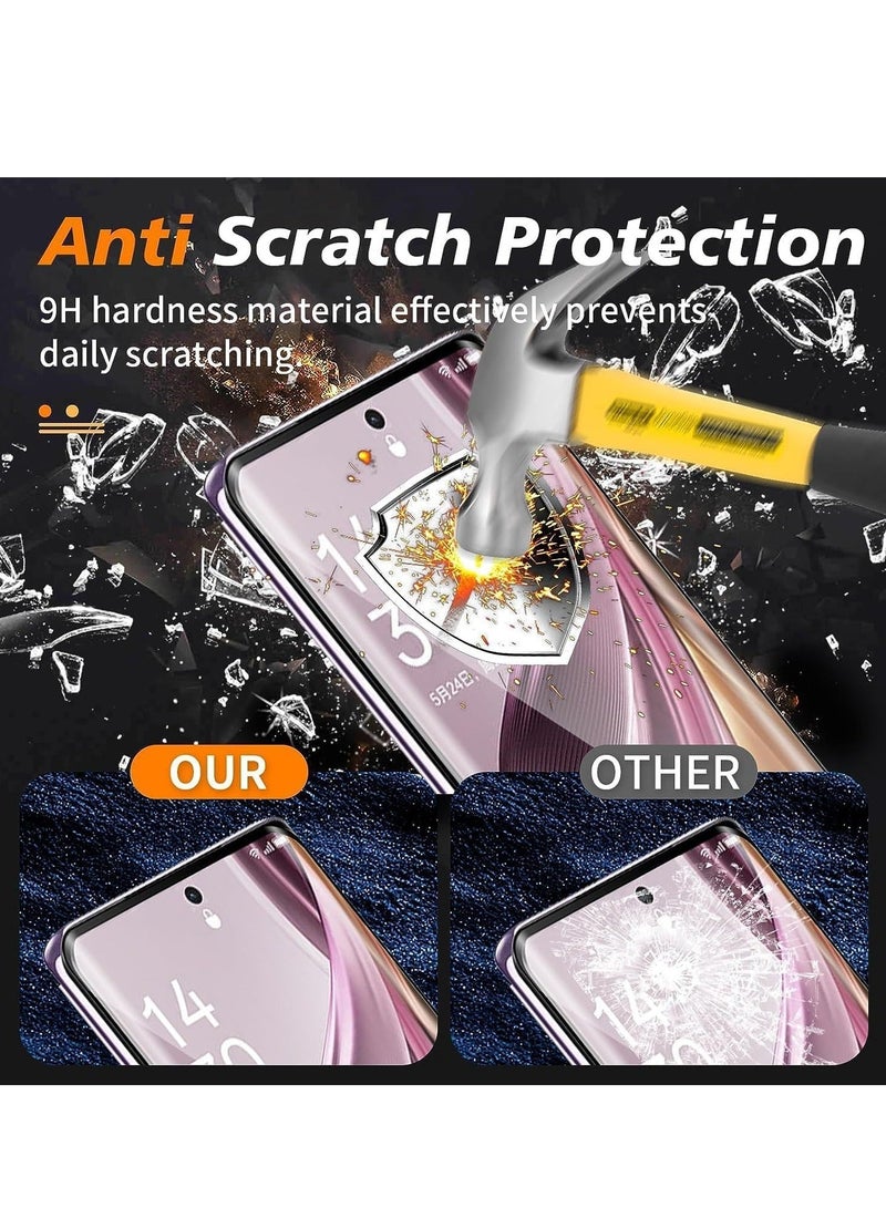SHOPI 2 Pack 5D Clear Tempered Glass for OPPO – Ultra HD Screen Protector with Full Edge-to-Edge Coverage, 9H Hardness, Anti-Scratch, Smudge Resistant, Bubble-Free, Case Friendly, Easy DIY Installation for OPPO Smartphones OPPO A77S - Image 2