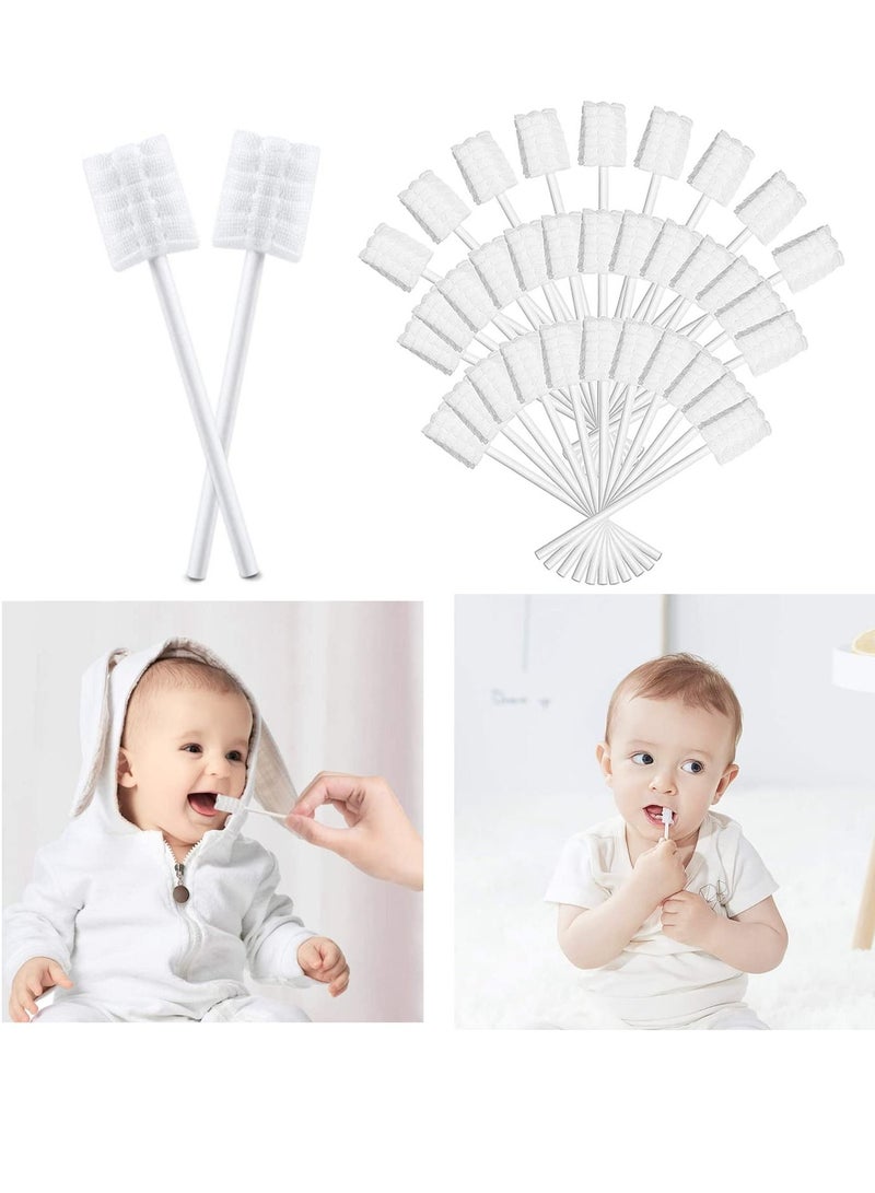 Arabest Baby Toothbrush With Paper Handle For Tongue, Mouth, Teeth, Gums Dental Care, 0 - 36 Month Baby, 30 Pieces - Image 1