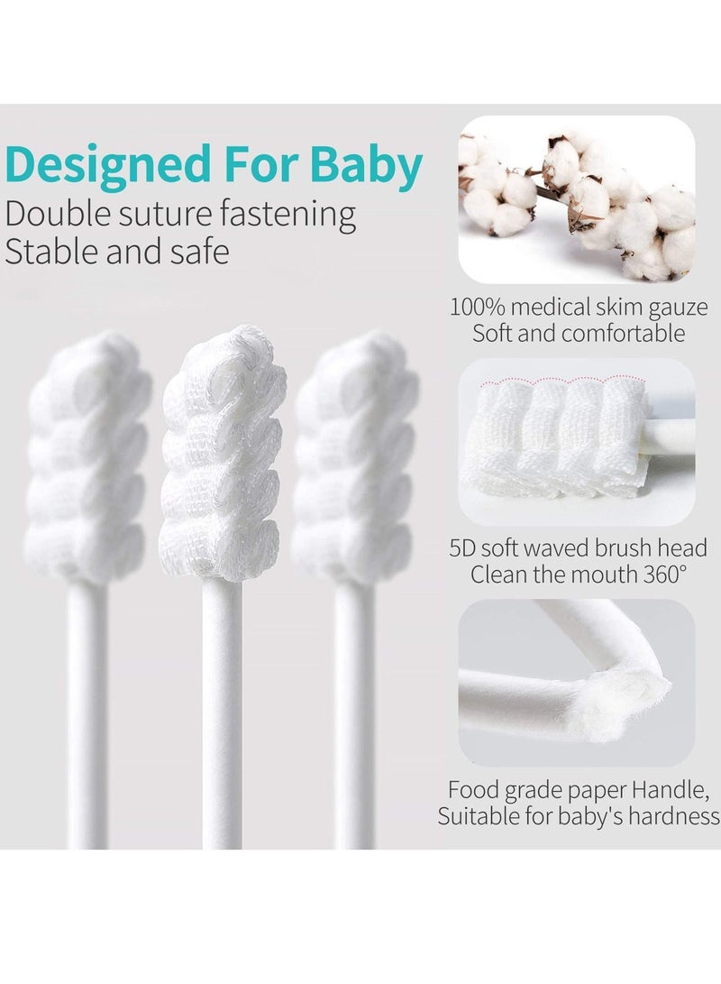 Arabest Baby Toothbrush With Paper Handle For Tongue, Mouth, Teeth, Gums Dental Care, 0 - 36 Month Baby, 30 Pieces - Image 5