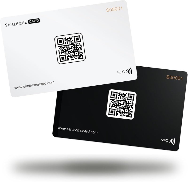 سانثوم بطاقة الأعمال الرقمية من | بطاقة أعمال ذكية NFC نقرة + مسح رمز الاستجابة السريعة للاتصال الفوري، متوافقة مع iOS وAndroid بدون تثبيت تطبيق (متوافقة مع اللائحة العامة لحماية البيانات) (عبوة من 3، أبيض) - Image 5