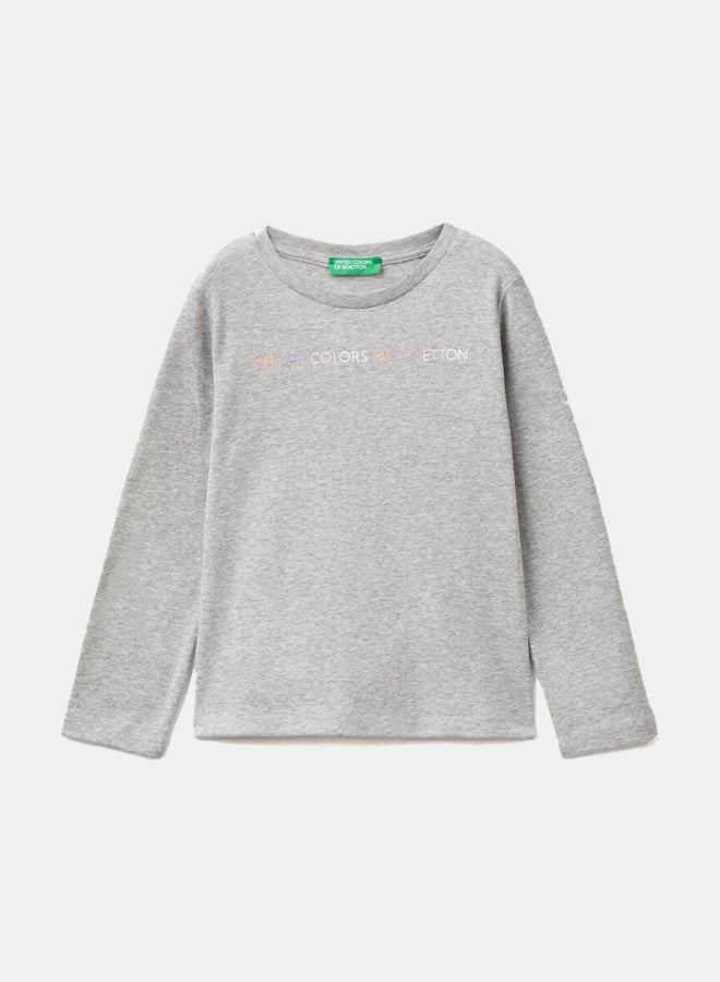Benetton Girls Long Sleeve Crew Neck T-Shirt - Image 4