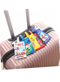 General 6 Pcs Luggage Tags Flexible PVC Travel Tags, ID Labels, Colorful Secure Travel Suitcase Bag Baggage Tag Labels for Cabin Bags Carry On Luggage and Suitcases  - Image 2