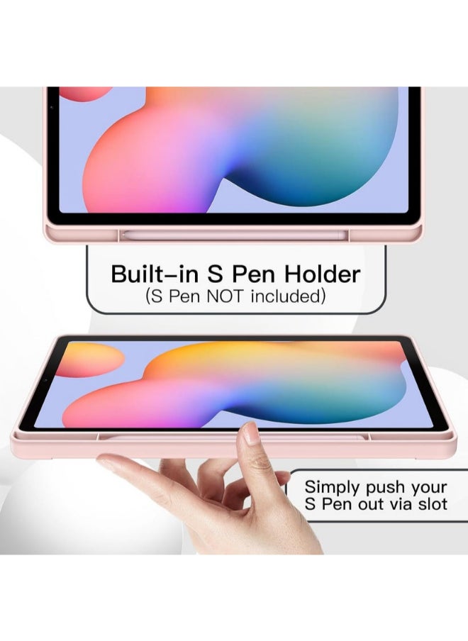Protect PROTECT Protective Cover for Samsung Tab S6 Lite | With Screen Protector, Trifold Stand, Auto Sleep/Wake, Silicone, Pencil Slot, Pink – Model: PSTS6LPNK  - Image 4