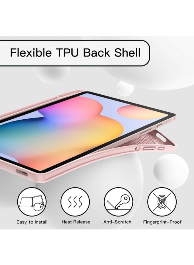 Protect PROTECT Protective Cover for Samsung Tab S6 Lite | With Screen Protector, Trifold Stand, Auto Sleep/Wake, Silicone, Pencil Slot, Pink – Model: PSTS6LPNK  - Image 3
