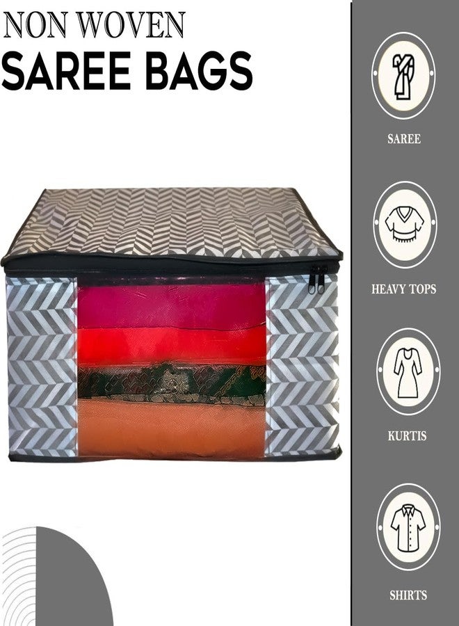 Shaping Fabric Garment Cover Non-Woven 90 GSM with Transparent Window & Double Metal Zipper - Pack of 1 | Dustproof Clothes Storage Bag for Sarees, Suits, Jackets, Shirts SCXLRL1582493517524148524369 - Image 2