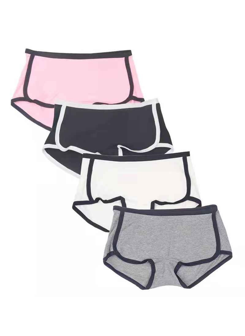 Zeemey Zeemey 4-Pack Cotton Low Rise Full Coverage Fashion Breathable Athletic Briefs for Women  - Image 1