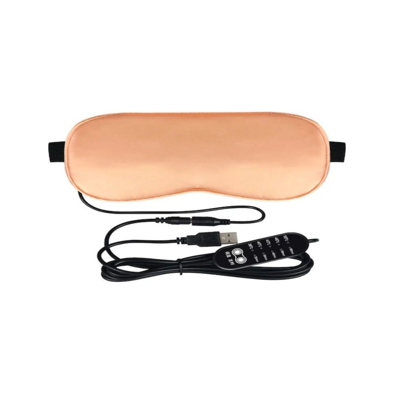 Electrically heated mugwort eye mask, USB-powered, silk material for eye care, hot compress, light-blocking sleep eye mask, heated steam eye mask - Image 3