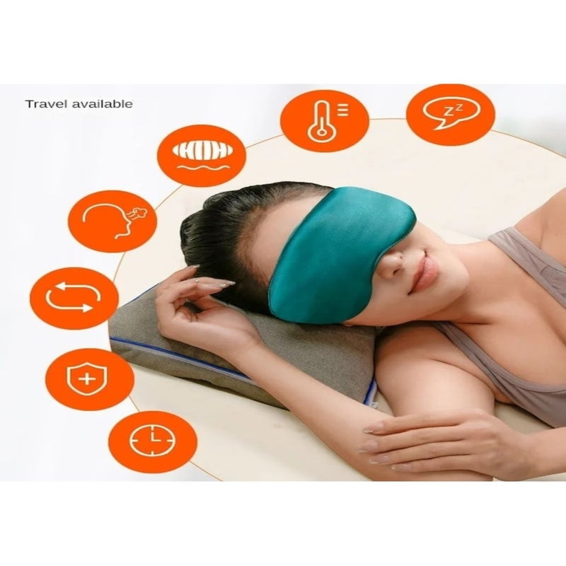 Electrically heated mugwort eye mask, USB-powered, silk material for eye care, hot compress, light-blocking sleep eye mask, heated steam eye mask - Image 4