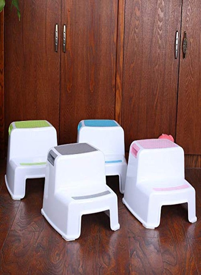 Prakal 2 Step Stool for Kids (1 Pack) Toddler Stool for Toilet Potty Training Bathroom and Kitchen Step Stool Slip Resistant Soft Grip Stackable Kids Step Stool for Toddlers Two Steps - Image 3