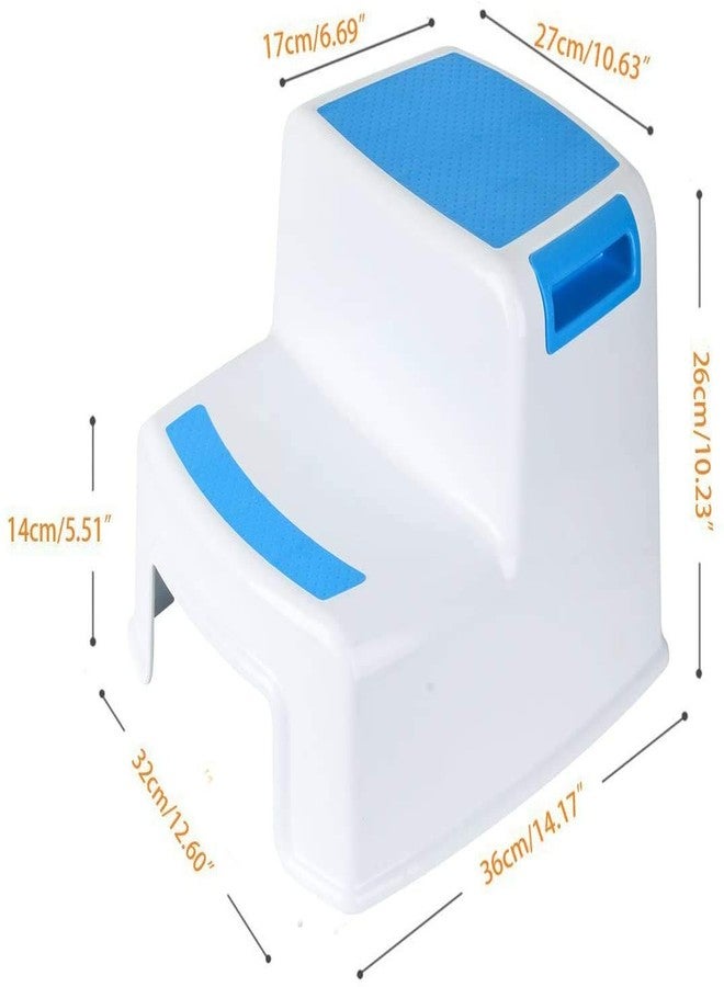 Prakal 2 Step Stool for Kids (1 Pack) Toddler Stool for Toilet Potty Training Bathroom and Kitchen Step Stool Slip Resistant Soft Grip Stackable Kids Step Stool for Toddlers Two Steps - Image 2