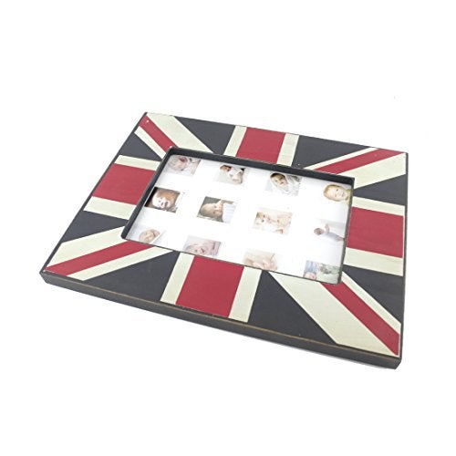 Zhenzan Frames Wood Table Top UK National Flag Theme Family Picture Photo Frame with Glass Front for Home Decor (4x6) - Image 2