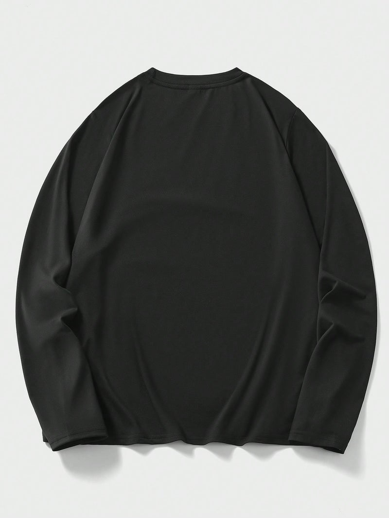 Leisure Long Sleeve Round Neck Christmas Thanksgiving Pumpkin Printing Sports T-Shirt Explosions - Image 3
