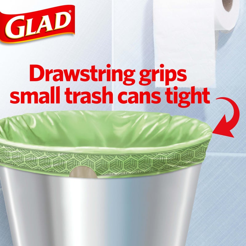 Glad Small Kitchen Drawstring Trash Bags, 4 Gallon, Febreze Sweet Citron & Lime, 34 Count - Image 2