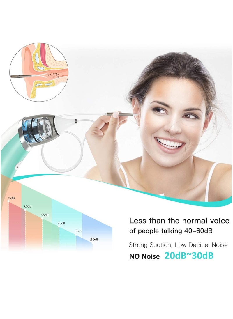 SYOSI - Ear Wax Vacuum Removal Ear Wax 5 Levels of Suction Strong Electric Ear Cleaner USB Charge Soft Earwax Removal Kit Reusable Spiral Silicone Ear Wax Remover Tool Vacuum Cleaner for Kids Adult - Image 1
