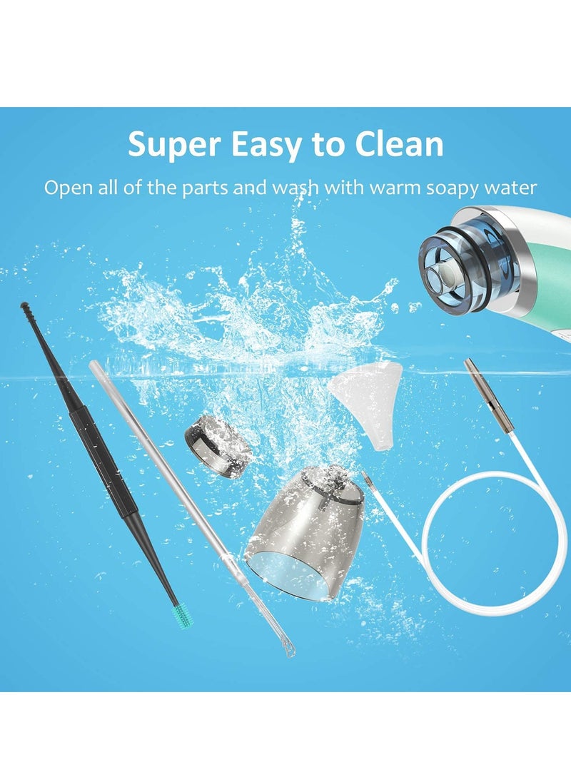 SYOSI - Ear Wax Vacuum Removal Ear Wax 5 Levels of Suction Strong Electric Ear Cleaner USB Charge Soft Earwax Removal Kit Reusable Spiral Silicone Ear Wax Remover Tool Vacuum Cleaner for Kids Adult - Image 1