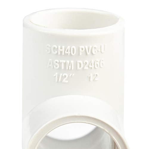 FangKingNo 1/2" 10pcs 3-Way Tee PVC Fittings Coupling Adapter(Socket x Socket x Socket) SCH40 ASTM D2466-10pack （0.5 In) - Image 4