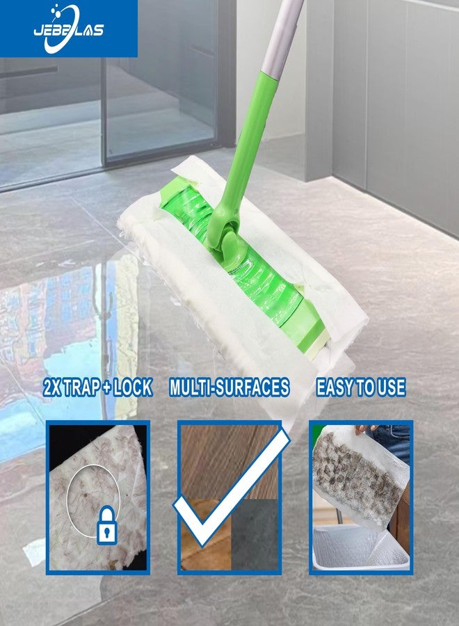 JEBBLAS Pet Dry Sweeping Cloth Refills Heavy Duty Mop Pads Multi Surface Refills for Floor Mopping and Cleaning,Disposable Sweeping Cloth for Standard Sweeper, Pack of 80 Pcs - Image 2
