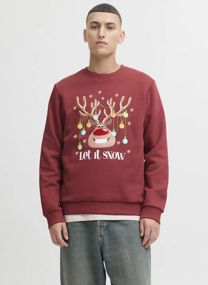 JACK & JONES Christmas Pullover Sweatshirt