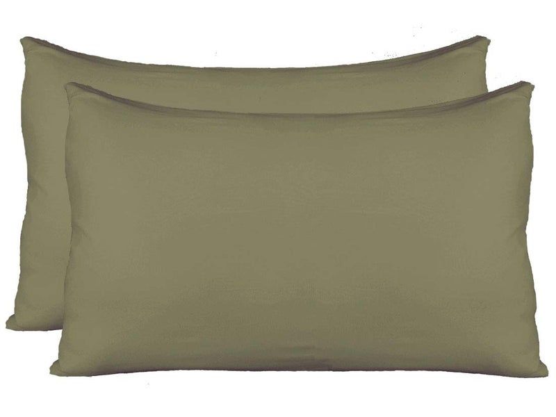 AUCOCU Extra Soft Jersey Knit Pillow Cases, Standard Size with Hidden Zipper, Soft Than Cotton, Pack of 2, Sage - Image 5