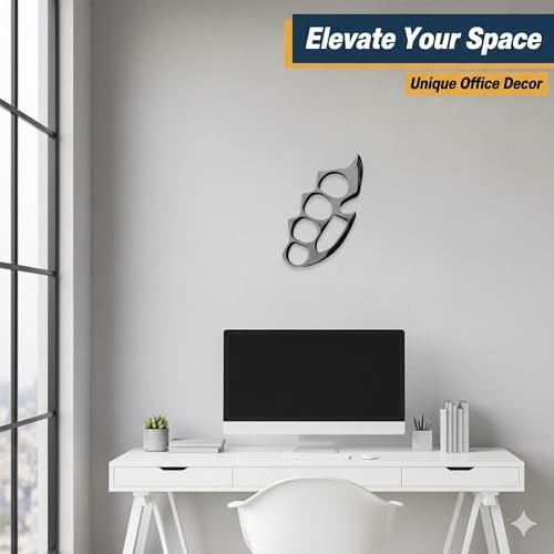 Pivdo Knuckle Wall & Car Decal Sticker | 3D Metal Design for Home Wall Decoration, Car Door, Bike & Laptop | Self Adhesive, Rustproof, Durable (12.5 x 5.5 cm) (Silver) - Image 5