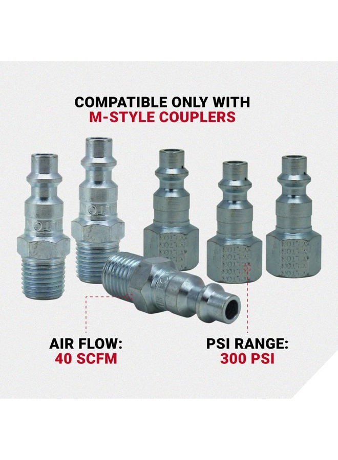 Milton S212 S-212 1/4" NPT M Style Coupler and Plug Kit - 7 Piece - Image 5