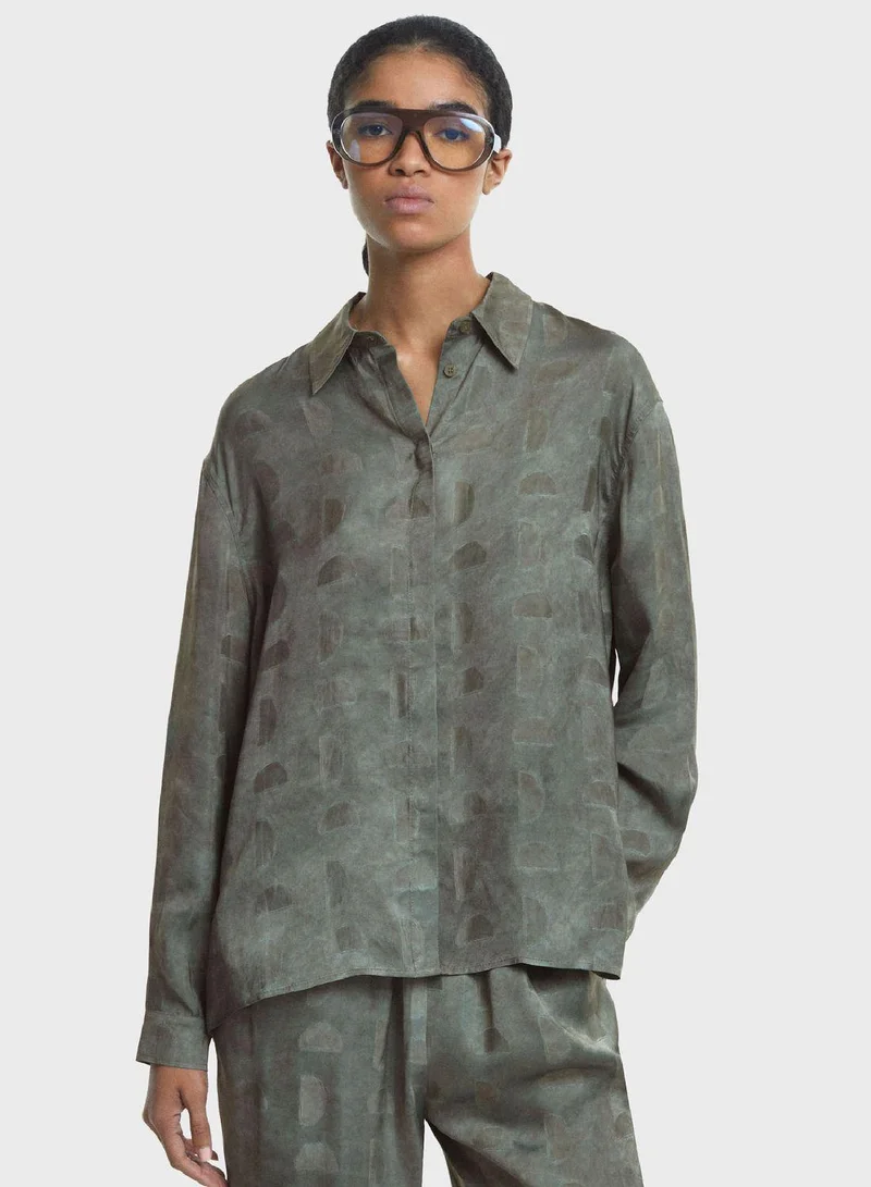 بارفوا Mesh Printed Shirt