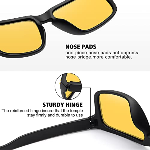 MEETSUN Polarized Sunglasses for Men Women Sports Driving Fishing Glasses UV400 Protection Black Frame-Night Vision Lens - Image 5