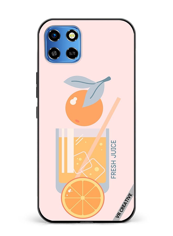 VR CREATIVE Protective Case Cover For Infinix Smart 6 HD Orange Juice Design Multicolour - Image 1