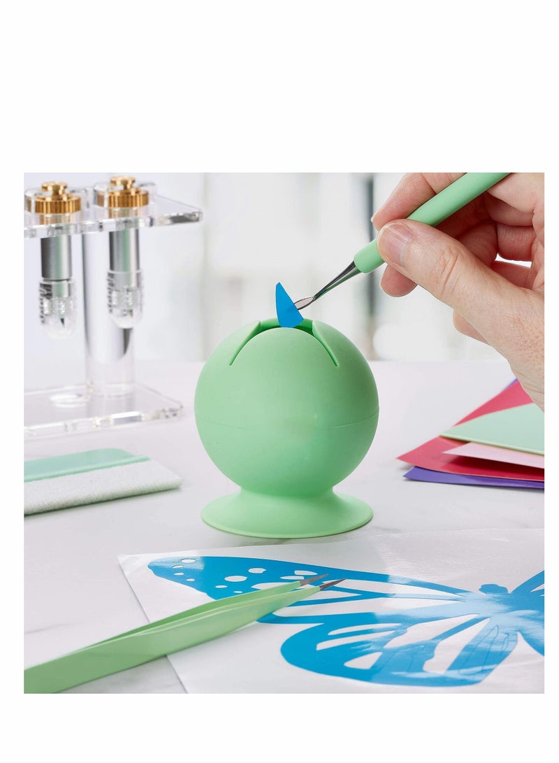 KASTWAVE Vinyl Weeding Scrap Collector, Large Capacity, Debris Collector with Stronger Suction Cup, Soft Silicone Waste Collector for Vinyl Disposing, Heat Transfer Vinyl, Weeding Tools (Purple) - Image 4