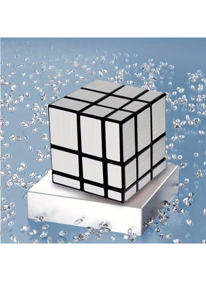 Goolsky Mirror Magic Cube 3x3 Golden and Silvery Sticker Cube, Special Shapes Cube Educational Toys Children Puzzle Toys Designated for Competition, High-Quality Kid Toys Cube, Gift for Kids - Image 1