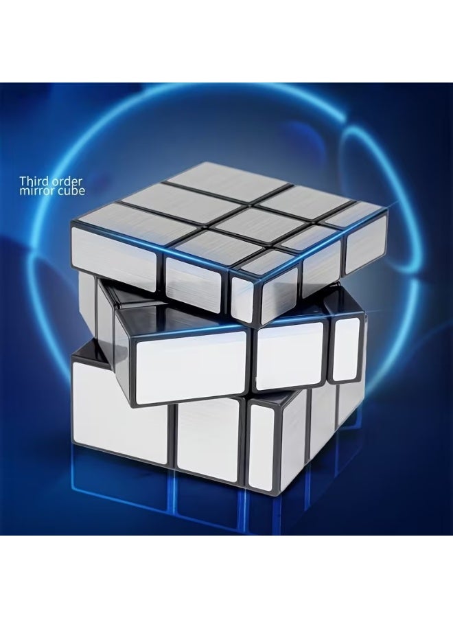 Goolsky Mirror Magic Cube 3x3 Golden and Silvery Sticker Cube, Special Shapes Cube Educational Toys Children Puzzle Toys Designated for Competition, High-Quality Kid Toys Cube, Gift for Kids - Image 3