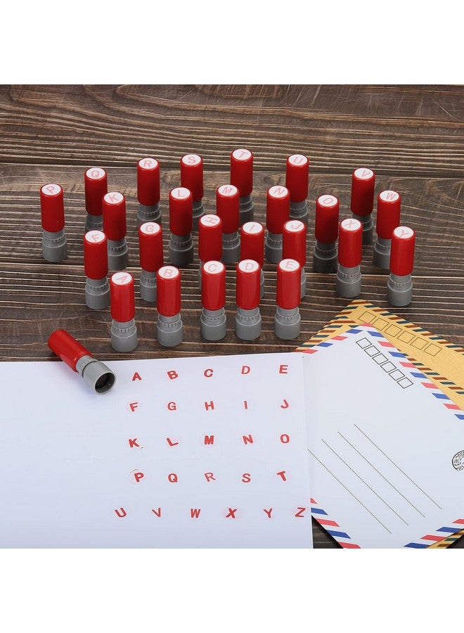 PATIKIL 7Mm Letter Stamps, Character Alphabet X Plastic Ink Stamp Self Inking For Classroom Scrapbooking, Red  - Image 5