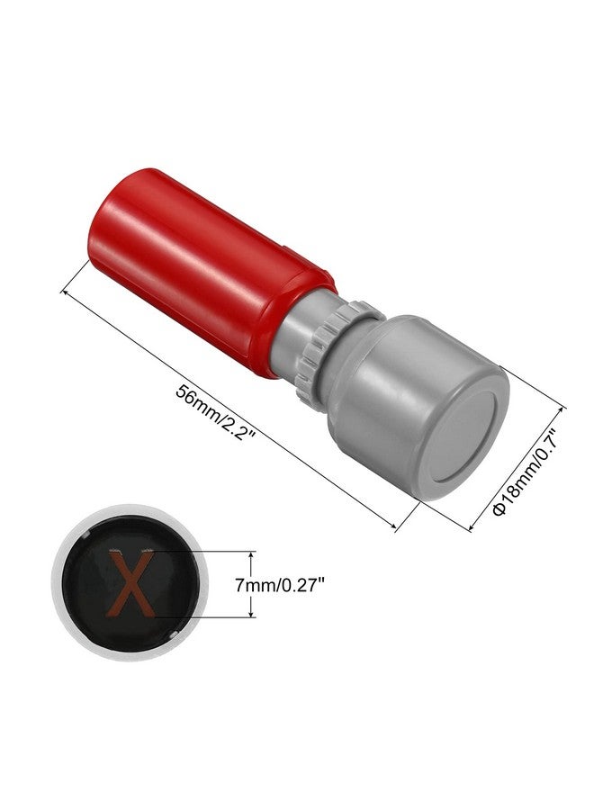 PATIKIL 7Mm Letter Stamps, Character Alphabet X Plastic Ink Stamp Self Inking For Classroom Scrapbooking, Red  - Image 2