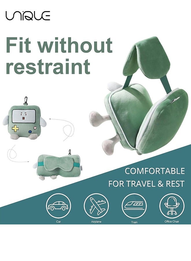 يونيك قناع العين وسادة وحدة التحكم في ألعاب الكرتون 2 في 1 للسفر - وسادة سفر مريحة وقناع النوم كومبو - وسادة طائرة محمولة لرحلة طويلة - Image 3