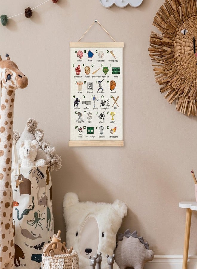 RYYCDOI Baseball Alphabet Nursery Wall Decor, Baseball Alphabet Learning Wall Decor for Boys Kids Room Nursery Playroom, 12x16 Inches - Image 4