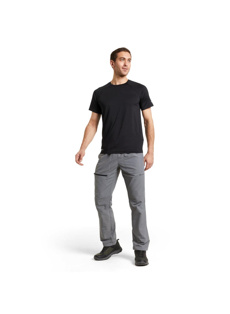 Outventure Men’s Quick-Dry Black T-Shirt – Slim Fit, Stretch Fabric, +ADD QUICKDRY Moisture-Wicking, Durable & Comfortable for Outdoor Activities - Image 3