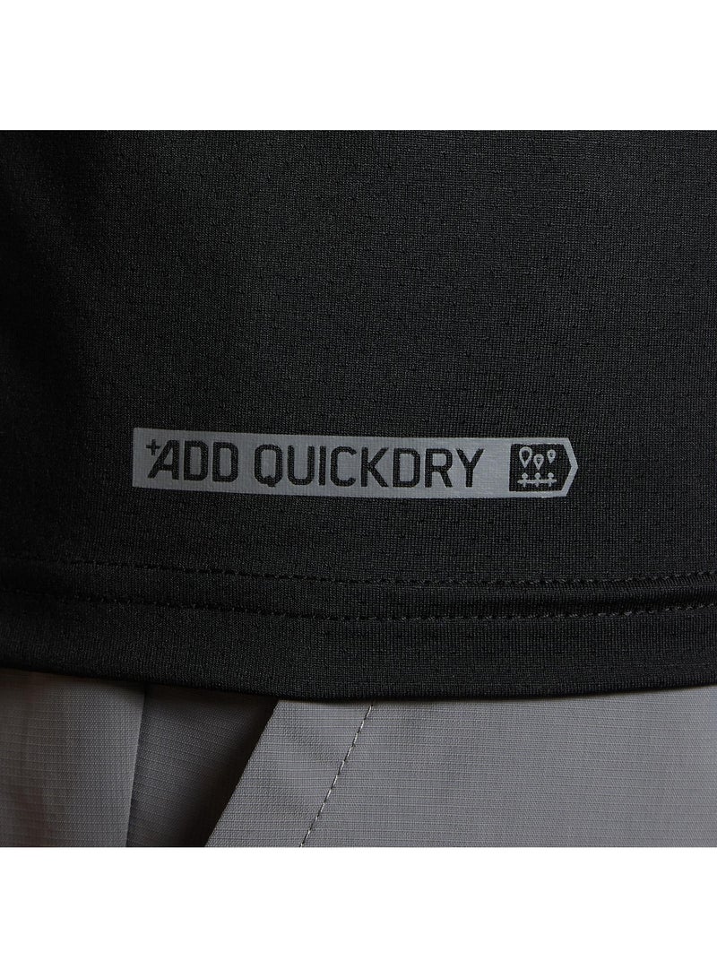 Outventure Men’s Quick-Dry Black T-Shirt – Slim Fit, Stretch Fabric, +ADD QUICKDRY Moisture-Wicking, Durable & Comfortable for Outdoor Activities - Image 5