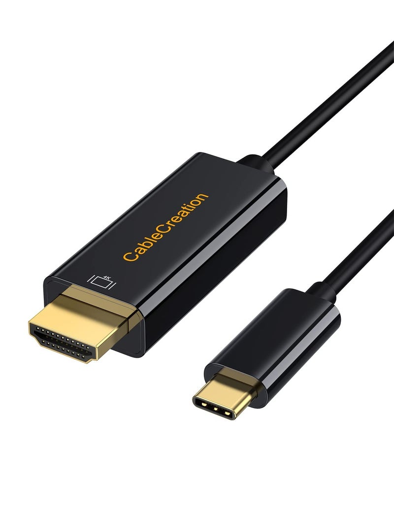 CableCreation USB-C (Thunderbolt 3 Compatible) to HDMI 4K Cable - 1.8M - Black - Image 1