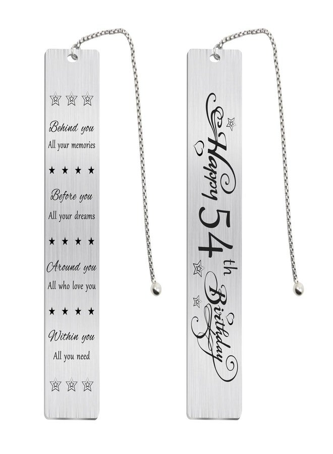 Jzxwan Happy 54th Birthday Gifts for Women Men, 54 Year Old Birthday Bookmark Gift for Him Her, Happy 54 Yr Bday Book Mark for Female Male, 1971 Bd Present, 54th Bday Card Decoration - Image 1