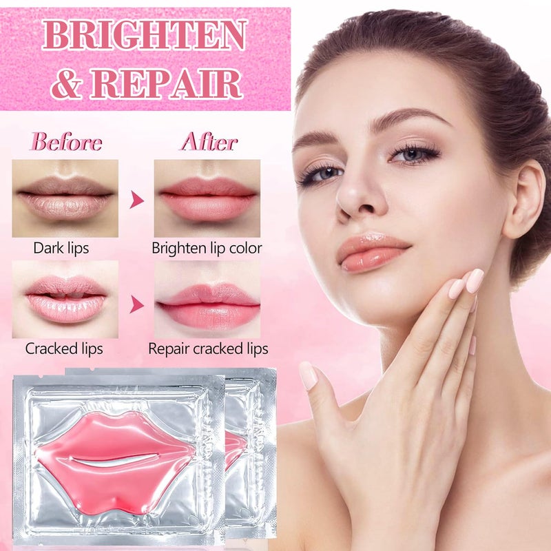 Eakroo 30 Pairs Lip Mask and Eye Mask, Collagen Crystal Under Eye Patches for Puffy Eyes and Dark Circles, Hangover Kit, Bachelorette Party Accessories, Sleepover Party Supplies for Girls, Cheer Gifts - Image 2