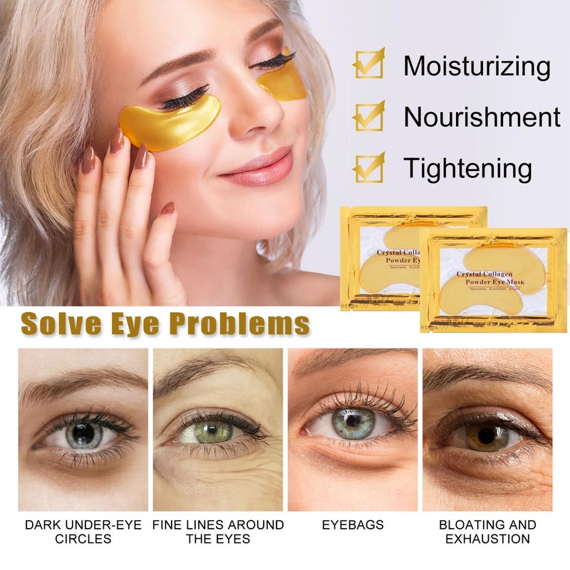 Eakroo 30 Pairs Lip Mask and Eye Mask, Collagen Crystal Under Eye Patches for Puffy Eyes and Dark Circles, Hangover Kit, Bachelorette Party Accessories, Sleepover Party Supplies for Girls, Cheer Gifts - Image 3
