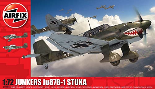 Airfix طقم هدايا طائرة نموذجية من Airfix - A03087A يونكرز Ju87B-1 ستوكا، طائرات نموذجية بلاستيكية للبالغين والأطفال 14+، مستوى المهارة 2، مقياس 1:72 نماذج طائرات عسكرية من الحرب العالمية الثانية - نماذج طائرات حقيقية - Image 5