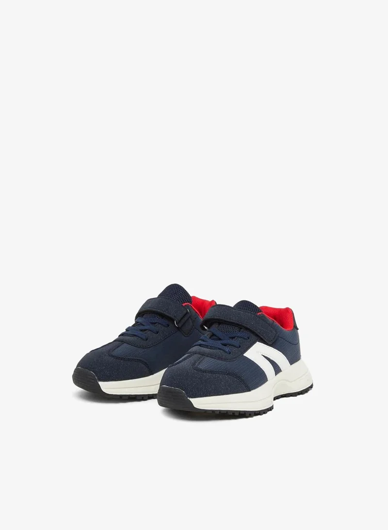 Styli Active Panelled Sneakers with Hook and Loop Closure