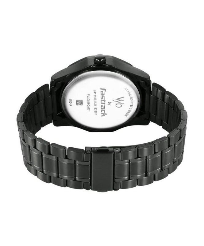 fastrack ساعة فاستراك أنالوج للرجال من فيب هورايزون بتصميم كواتز بقرص أزرق وسوار معدني fv30019qm01 - Image 5