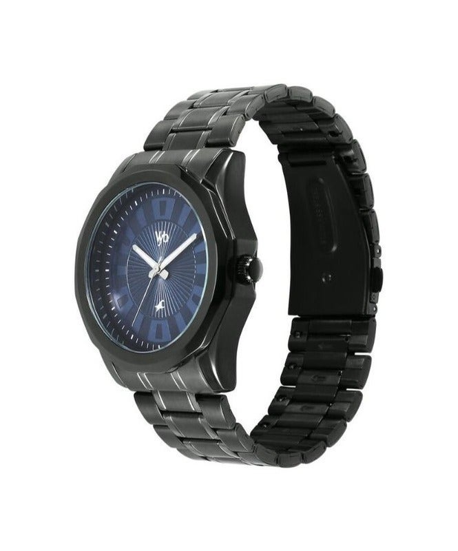 fastrack ساعة فاستراك أنالوج للرجال من فيب هورايزون بتصميم كواتز بقرص أزرق وسوار معدني fv30019qm01 - Image 3