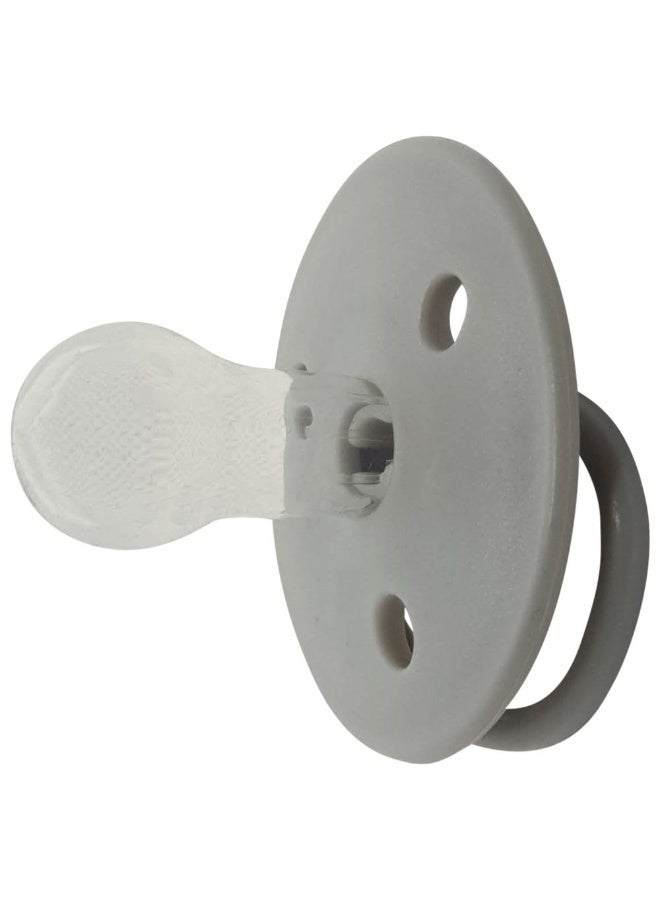Mininor Round Pacifier Silicone  6M+  2pcs  Grey Seal - Image 3