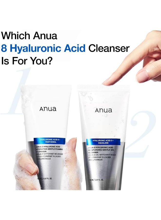 Anua Moisturizing Gentle Gel Cleanser, For Daily Hydrating Foaming Gel Face Wash, Exfoliating With Hyaluronic Acid+Squalane 150ml - Image 5
