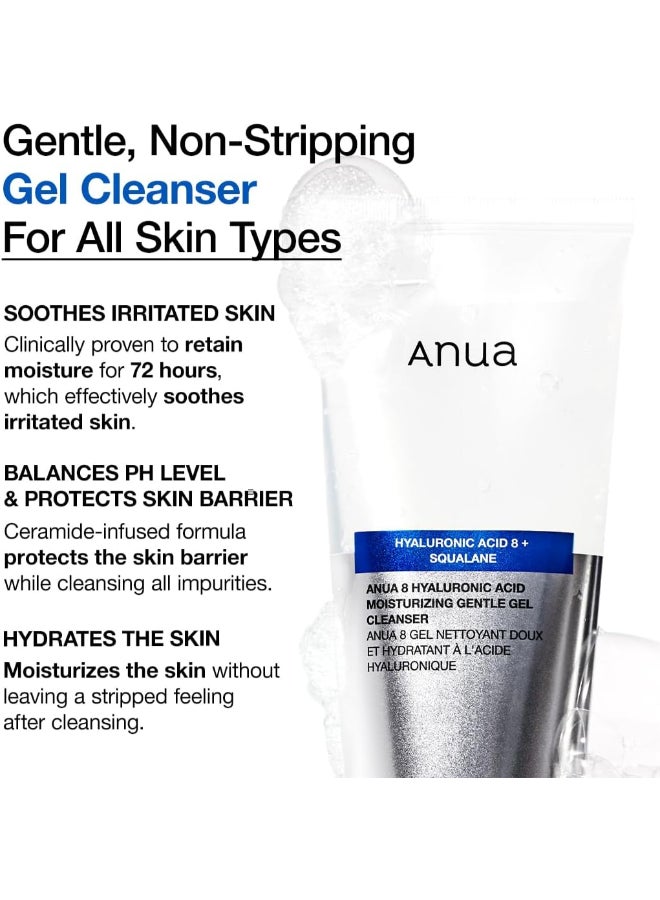Anua Moisturizing Gentle Gel Cleanser, For Daily Hydrating Foaming Gel Face Wash, Exfoliating With Hyaluronic Acid+Squalane 150ml - Image 3
