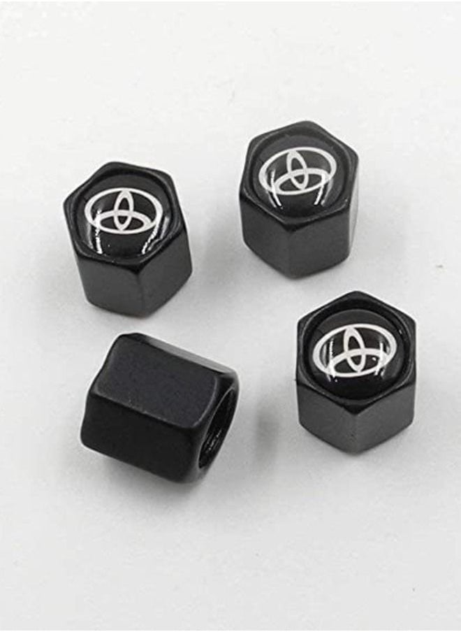 MIRFA Universal Steel 4Pcs Car Tire Valve Stem Air Caps Cover 1Pc Keychain Wrench For TOYOTA  - Image 3