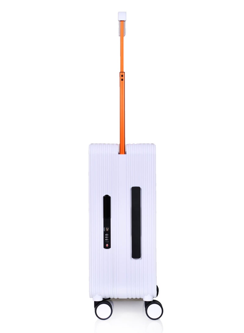 مورانو حقيبة سفر متينة للجنسين من Morano خفيفة الوزن، حقيبة باربع بعجلات دوارة مع قفل مدمج من TSA (أبيض Carry-On 20-Inch) مقاسات  طول 35 سم*عرض 21سم*إرتفاع 49سم - Image 4